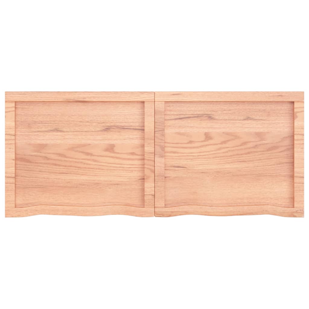 NNEVL Table Top Light Brown 120x50x4 cm Treated Solid Wood Oak - UrbanNest Co