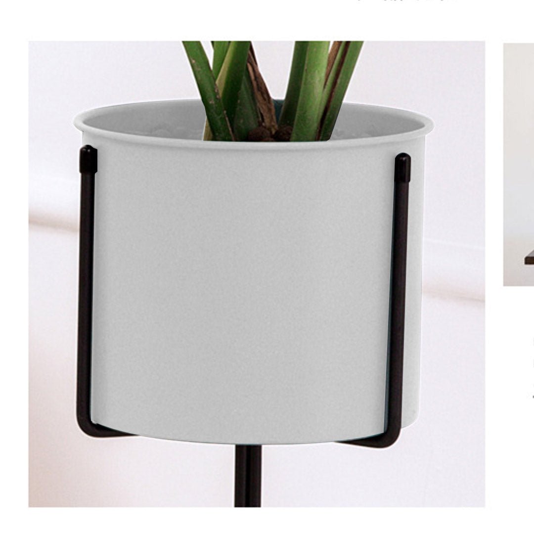 SOGA 2X 80cm Tripod Flower Pot Plant Stand with White Flowerpot Holder Rack Indoor Display - UrbanNest Co