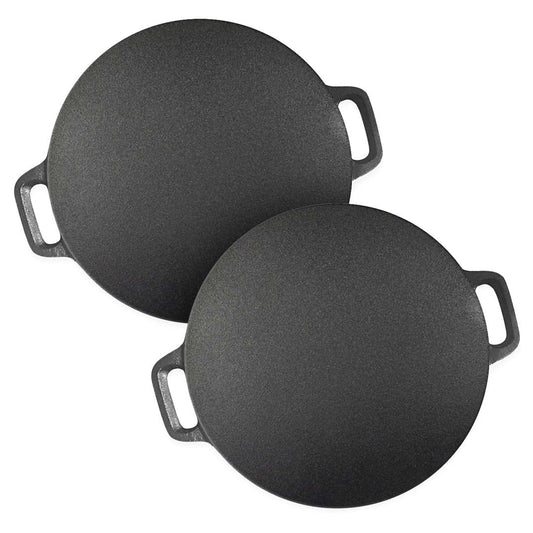 SOGA 2X Cast Iron Induction Crepes Pan Baking Cookie Pancake 40x33cm - UrbanNest Co