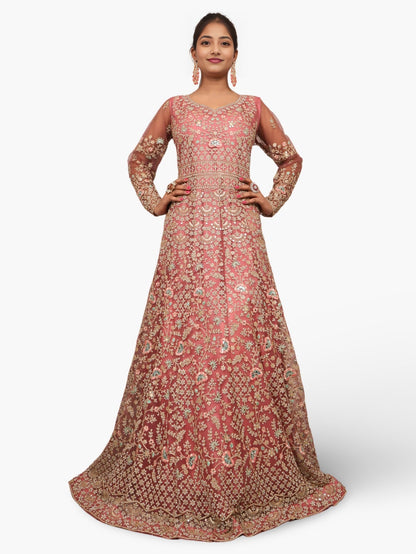 Gown with Stone Work & Embroidery by Shreekama - UrbanNest Co