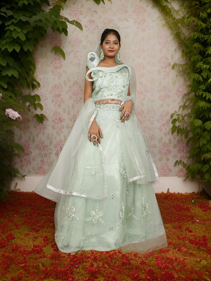 Mirror & Sequins Lehenga Choli Set - UrbanNest Co