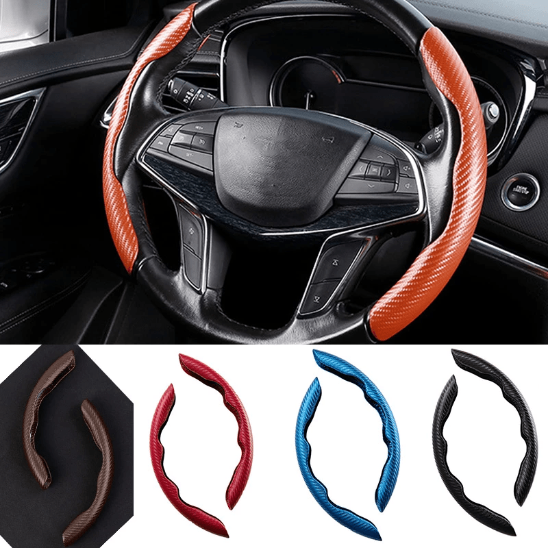 1Pair Carbon Fiber Universal Car Steering Wheel Cover - UrbanNest Co