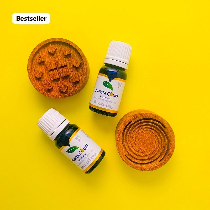 33% OFF | Best Seller 2 Wood Diffusers | Breathe Easy+Peaceful Sleep | Essential Oil Combo - UrbanNest Co