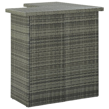 NNEVL 16 Piece Garden Bar Set with Cushions Poly Rattan Grey - UrbanNest Co