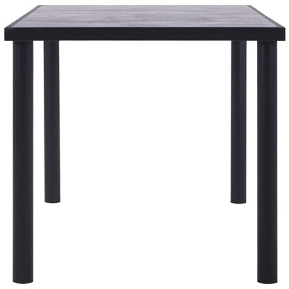 NNEVL Dining Table Black and Concrete Grey 160x80x75 cm MDF - UrbanNest Co