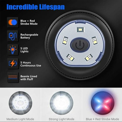 Wireless Bluetooth LED Hat with Music Speakers Light Winter Gift - UrbanNest Co