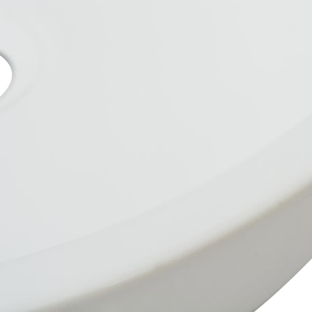 NNEVL Basin Round Ceramic White 42x12 cm - UrbanNest Co