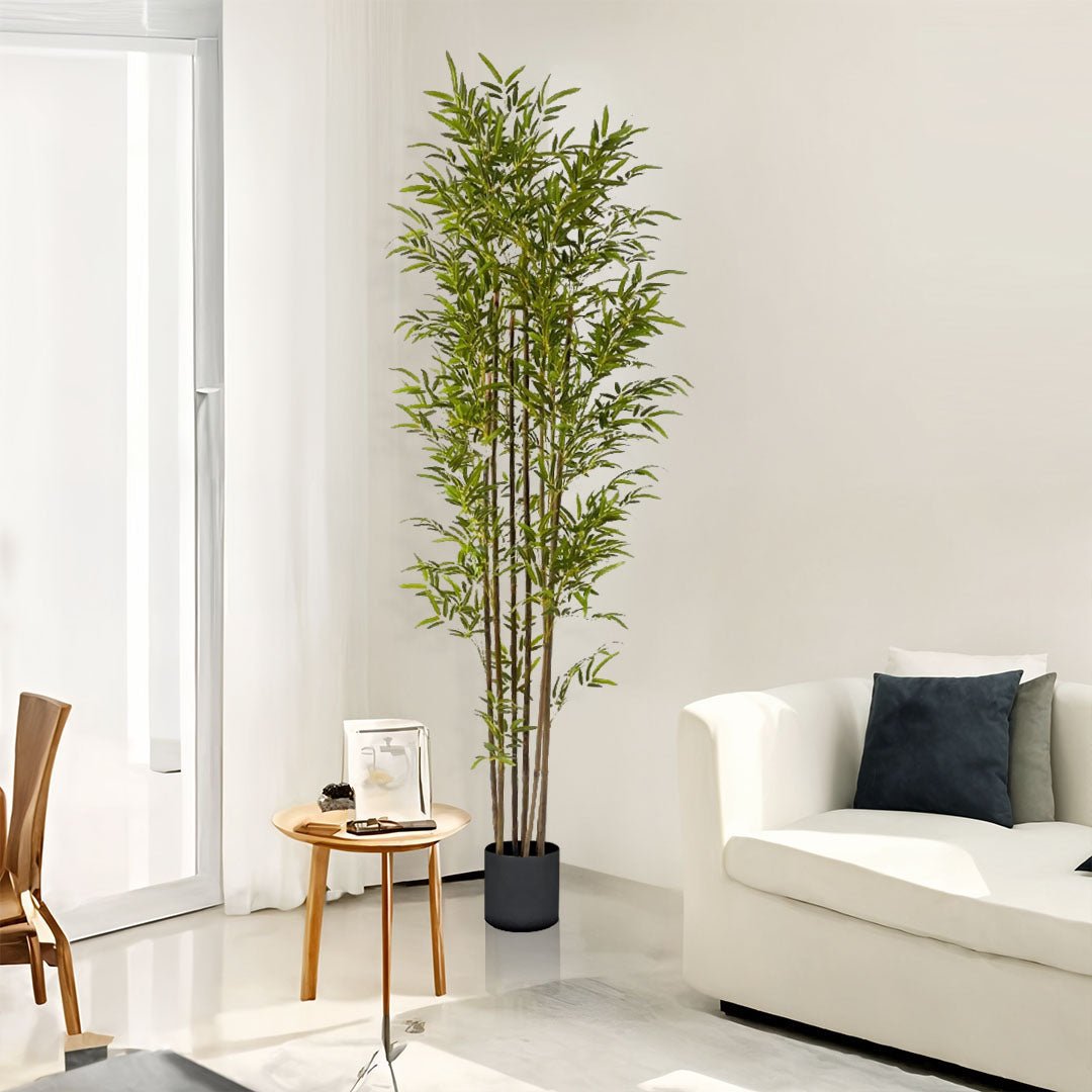 SOGA 2X 210cm Lucky Bamboo Tree Bambusa Vulgaris Artificial Plant w/ 7 Branches Home Accent Decor - UrbanNest Co