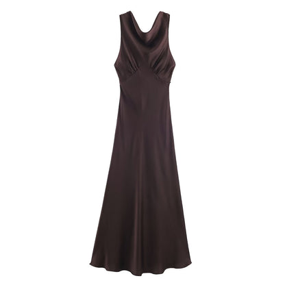 Silk texture Midi spring dress - UrbanNest Co