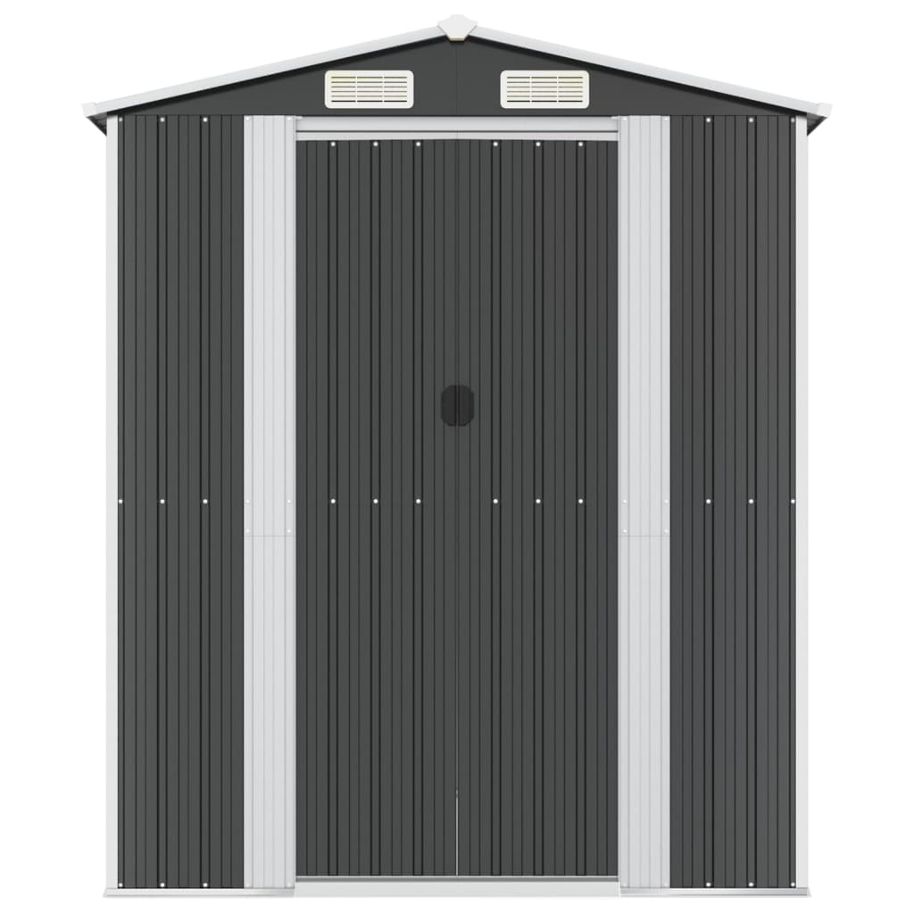NNEVL Garden Shed Anthracite 192x855x223 cm Galvanised Steel - UrbanNest Co