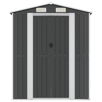 NNEVL Garden Shed Anthracite 192x855x223 cm Galvanised Steel - UrbanNest Co