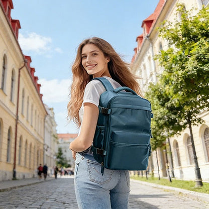 Ryanair Approved 40x20x25 Cabin Bag - Vacuum Compression Travel Backpack & 42x29x15 Storage Bag, Laptop Compartment - UrbanNest Co