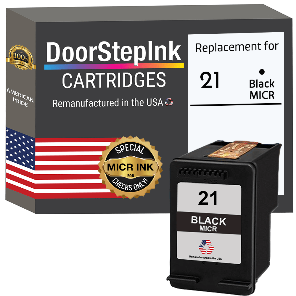 DoorStepInk Brand for HP 21 C9351AN Black MICR Remanufactured in the USA Ink Cartridges, C9351AN - UrbanNest Co