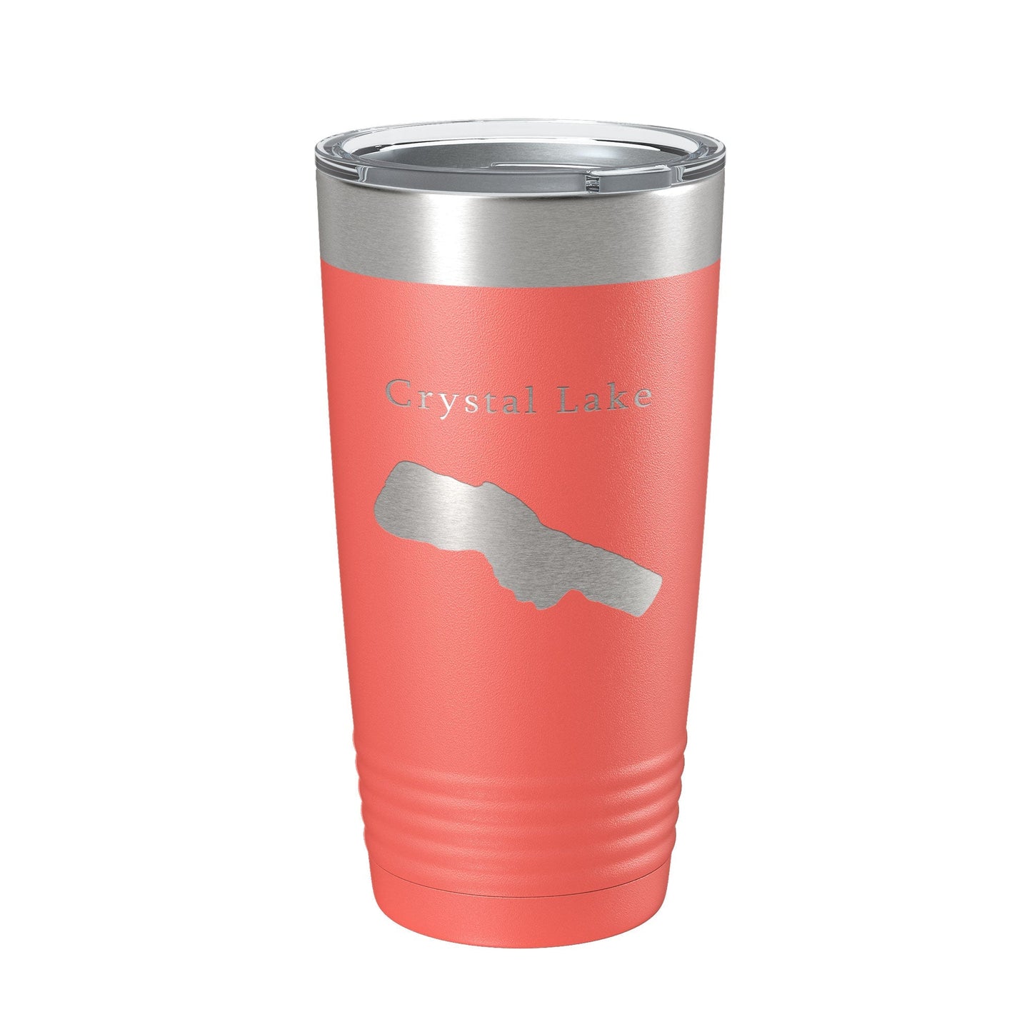Crystal Lake Map Tumbler Travel Mug Insulated Laser Engraved Coffee Cup Michigan 20 oz - UrbanNest Co