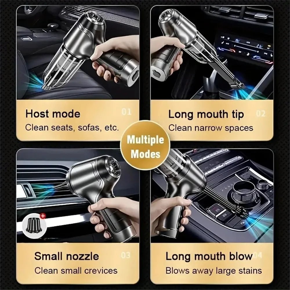 Car Vacuum Cleaner Strong Suction Cleaning Mini Machine Wireless Portable Handhled Blower Machine Air Duster for Home Appliances - UrbanNest Co