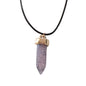 Boho Jewelry Black Leather Rope Colorful Bullet Shape Textured Pendant Necklace - UrbanNest Co