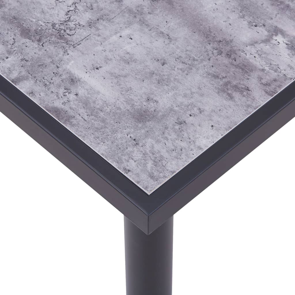 NNEVL Dining Table Black and Concrete Grey 160x80x75 cm MDF - UrbanNest Co