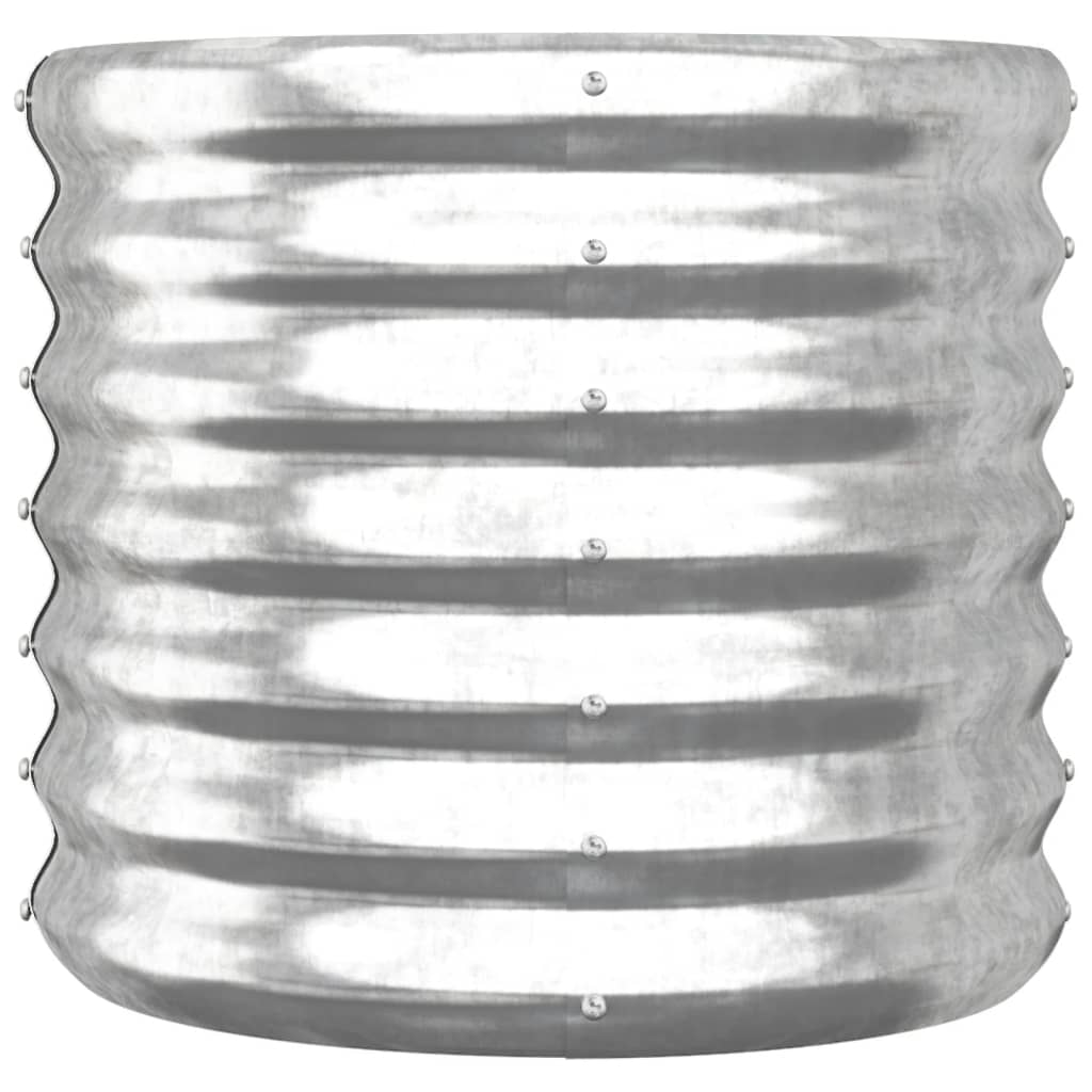 NNEVL Garden Planter Powder - coated Steel 40x40x36 cm Silver - UrbanNest Co