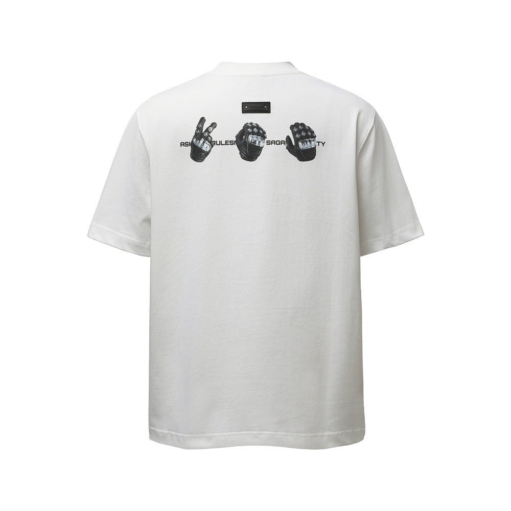 Gesture printed short sleeved t-shirt - UrbanNest Co