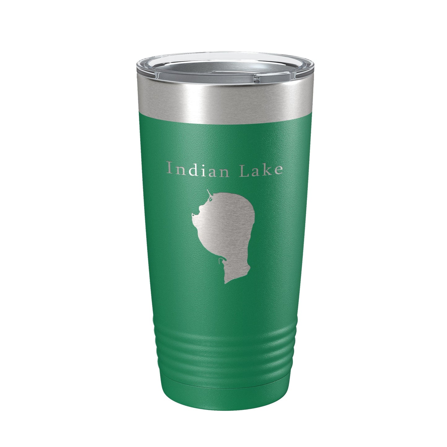 Indian Lake Map Tumbler Travel Mug Insulated Laser Engraved Coffee Cup Silver Creek Township Michigan 20 oz - UrbanNest Co