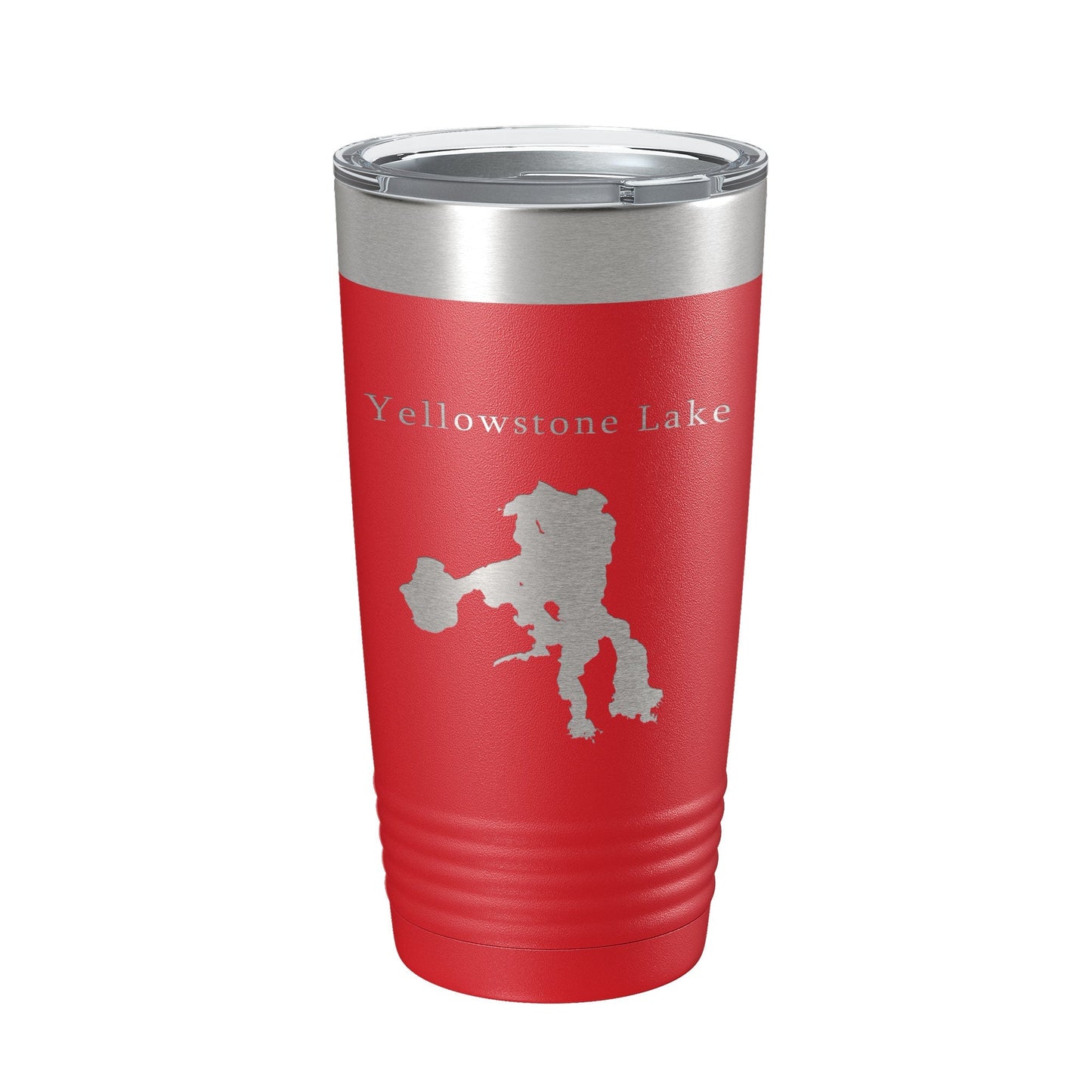 Yellowstone Lake Map Tumbler Travel Mug Insulated Laser Engraved Coffee Cup Wyoming 20 oz - UrbanNest Co