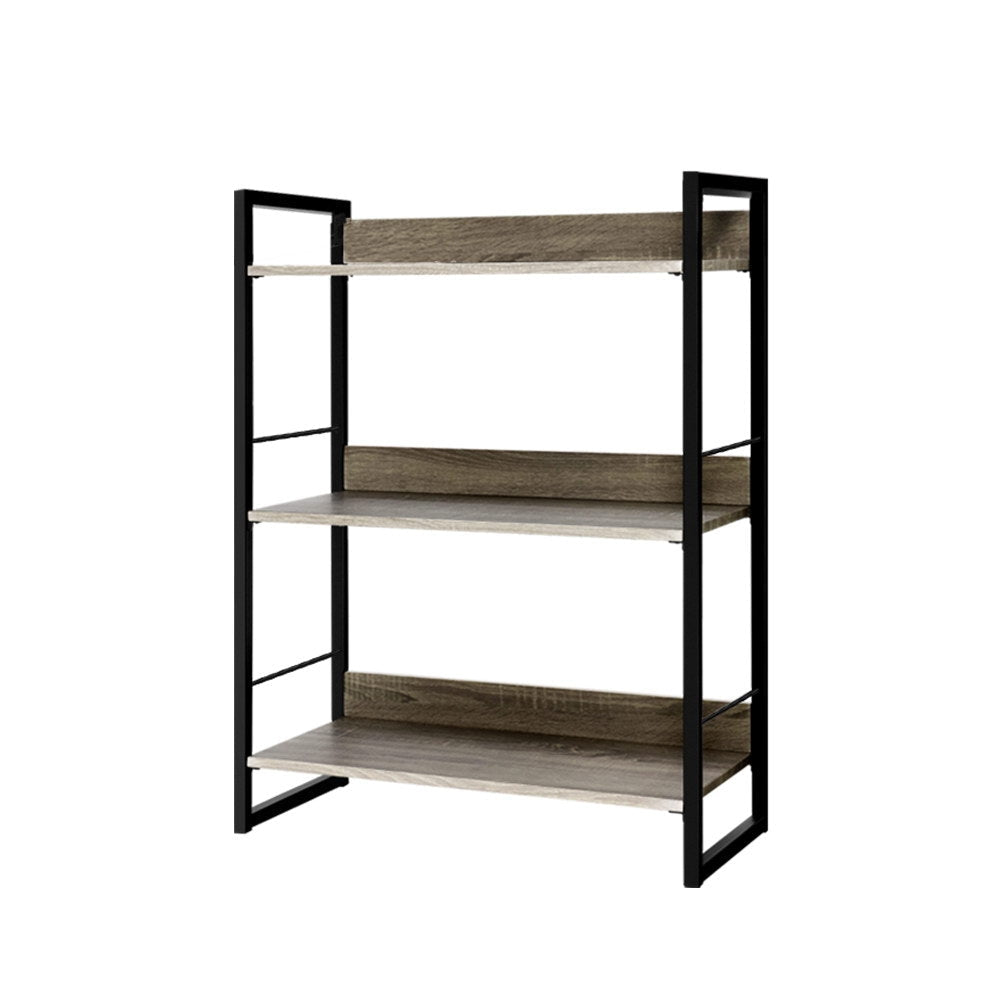 NNEDSZ Bookshelf Display Shelves Metal Bookcase Wooden Book Shelf Wall Storage - UrbanNest Co