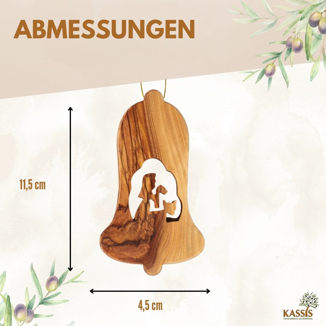 Olivenholz Krippen - Anhänger im 3er Set (ohne Rinde) | Baumschmuck & Weihnachtsdeko für Advent und Weihnachten - UrbanNest Co