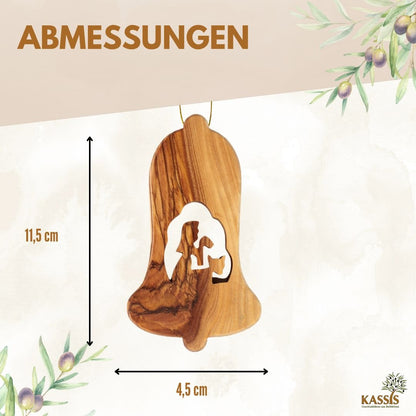 Olivenholz Krippen - Anhänger im 3er Set (ohne Rinde) | Baumschmuck & Weihnachtsdeko für Advent und Weihnachten - UrbanNest Co