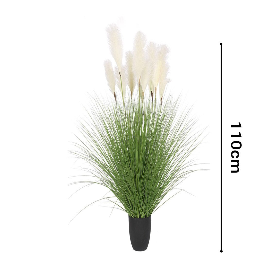 SOGA 2X 110cm Artificial Indoor Potted Reed Bulrush Grass Tree Fake Plant Simulation Decorative - UrbanNest Co