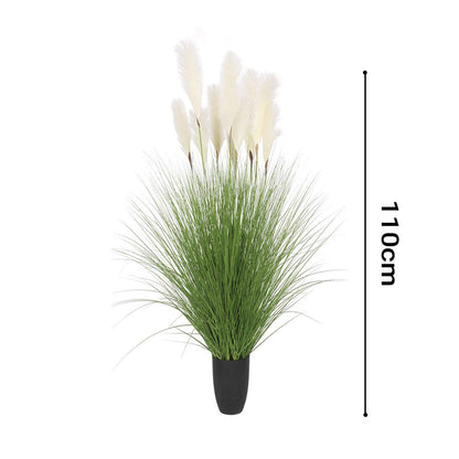 SOGA 2X 110cm Artificial Indoor Potted Reed Bulrush Grass Tree Fake Plant Simulation Decorative - UrbanNest Co