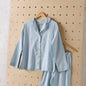 Flannelette Pyjama Set in Baby Blue - UrbanNest Co