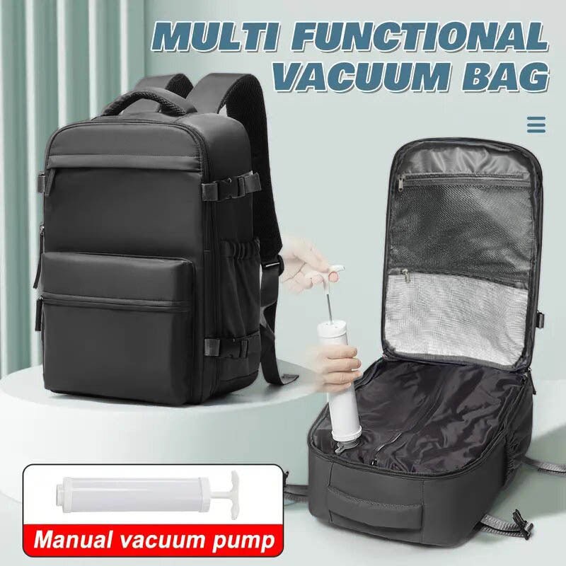 Ryanair Approved 40x20x25 Cabin Bag - Vacuum Compression Travel Backpack & 42x29x15 Storage Bag, Laptop Compartment - UrbanNest Co