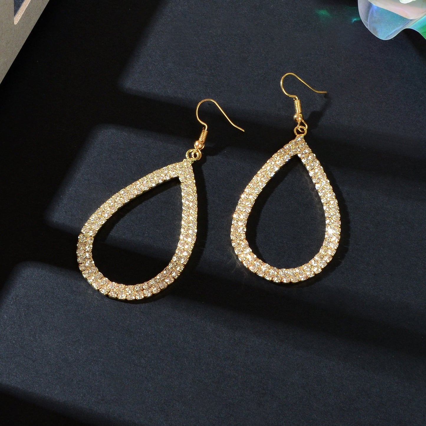 Shinning Full Rhinestone Water Drop Earrings Luxury Wedding Birdal Prom Jewelry - UrbanNest Co