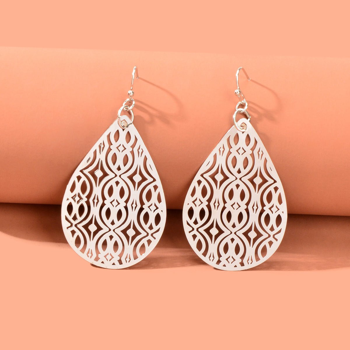 AU Post Oval Hollow Ethnic Water Drop Dangle Earrings Boho Teardrop Jewellery - UrbanNest Co
