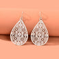 AU Post Oval Hollow Ethnic Water Drop Dangle Earrings Boho Teardrop Jewellery - UrbanNest Co