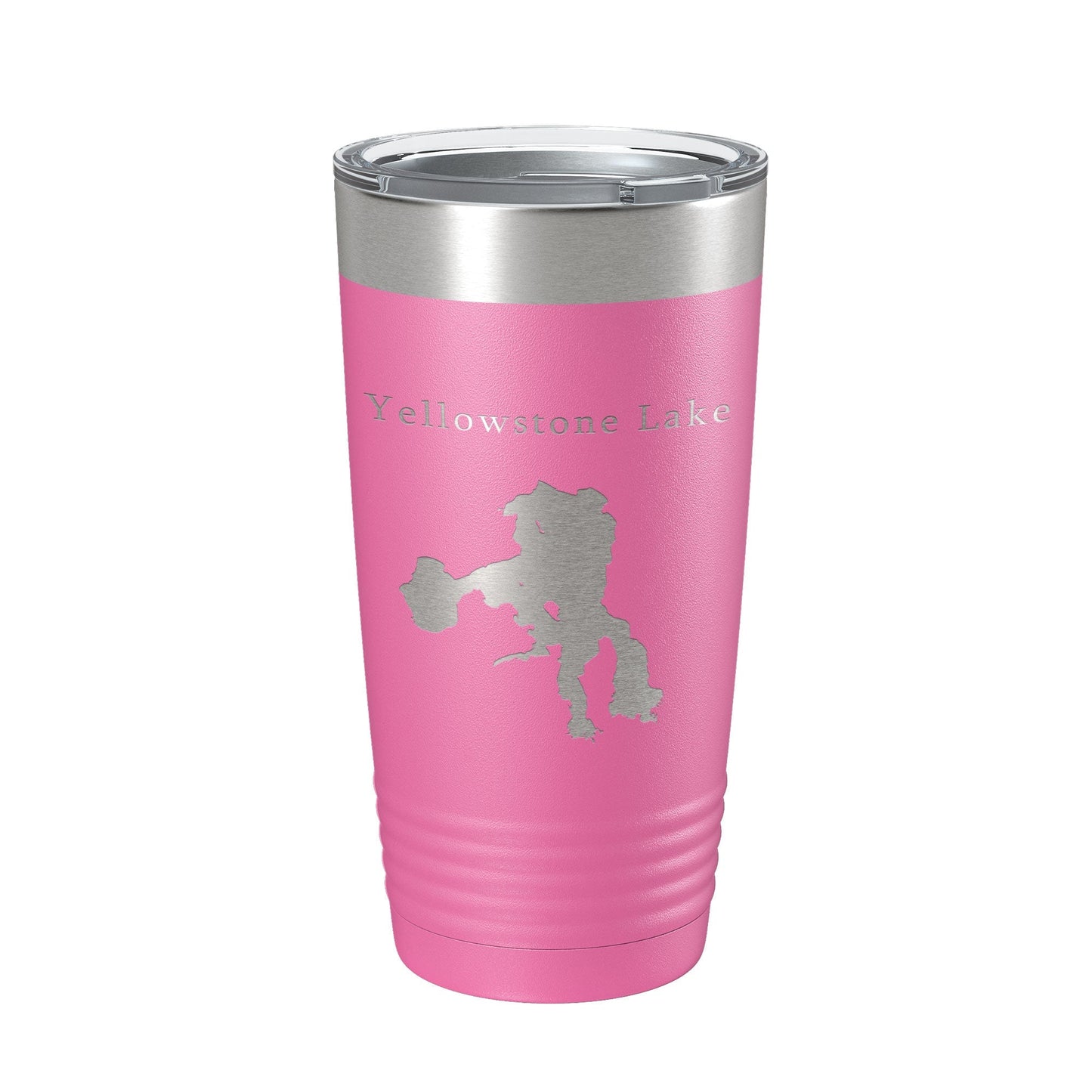 Yellowstone Lake Map Tumbler Travel Mug Insulated Laser Engraved Coffee Cup Wyoming 20 oz - UrbanNest Co