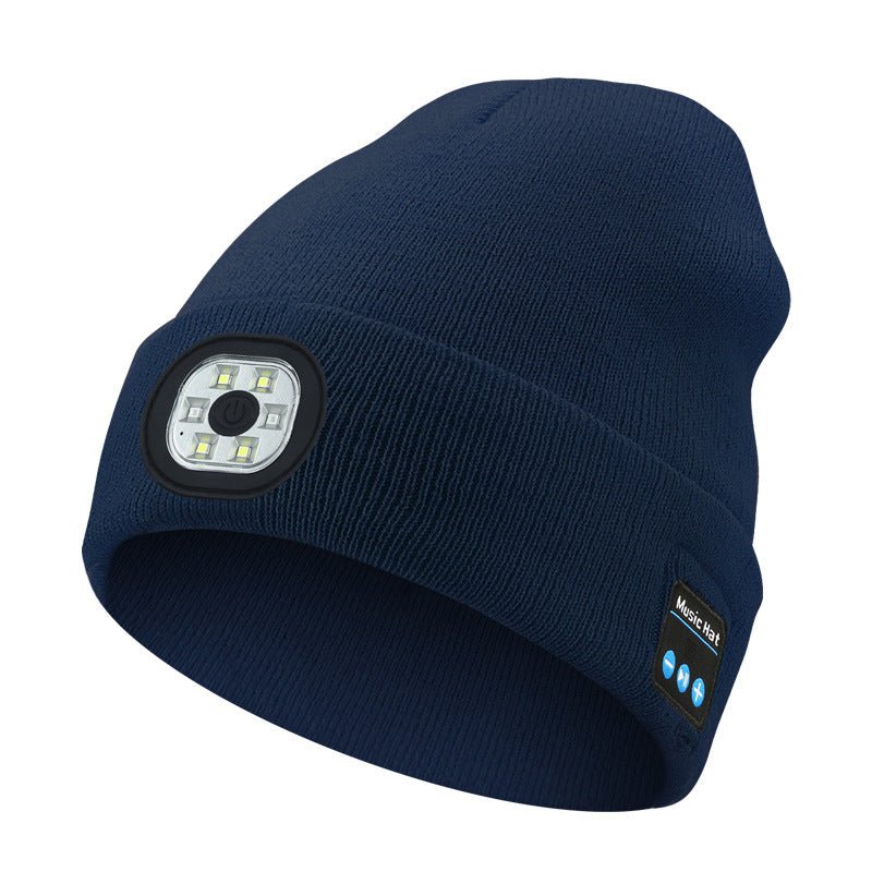 Warm LED Beanie with Bluetooth 5.4 Stereo, USB Rechargeable & 3 - Level Adjustable Light | Music & Heating Winter Hat - UrbanNest Co
