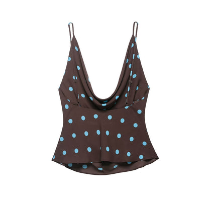 Sexy Wind Hanging Wave Point Strap Top - UrbanNest Co