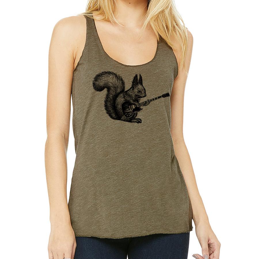 Squirrel Playing Guitar Racerback - UrbanNest Co