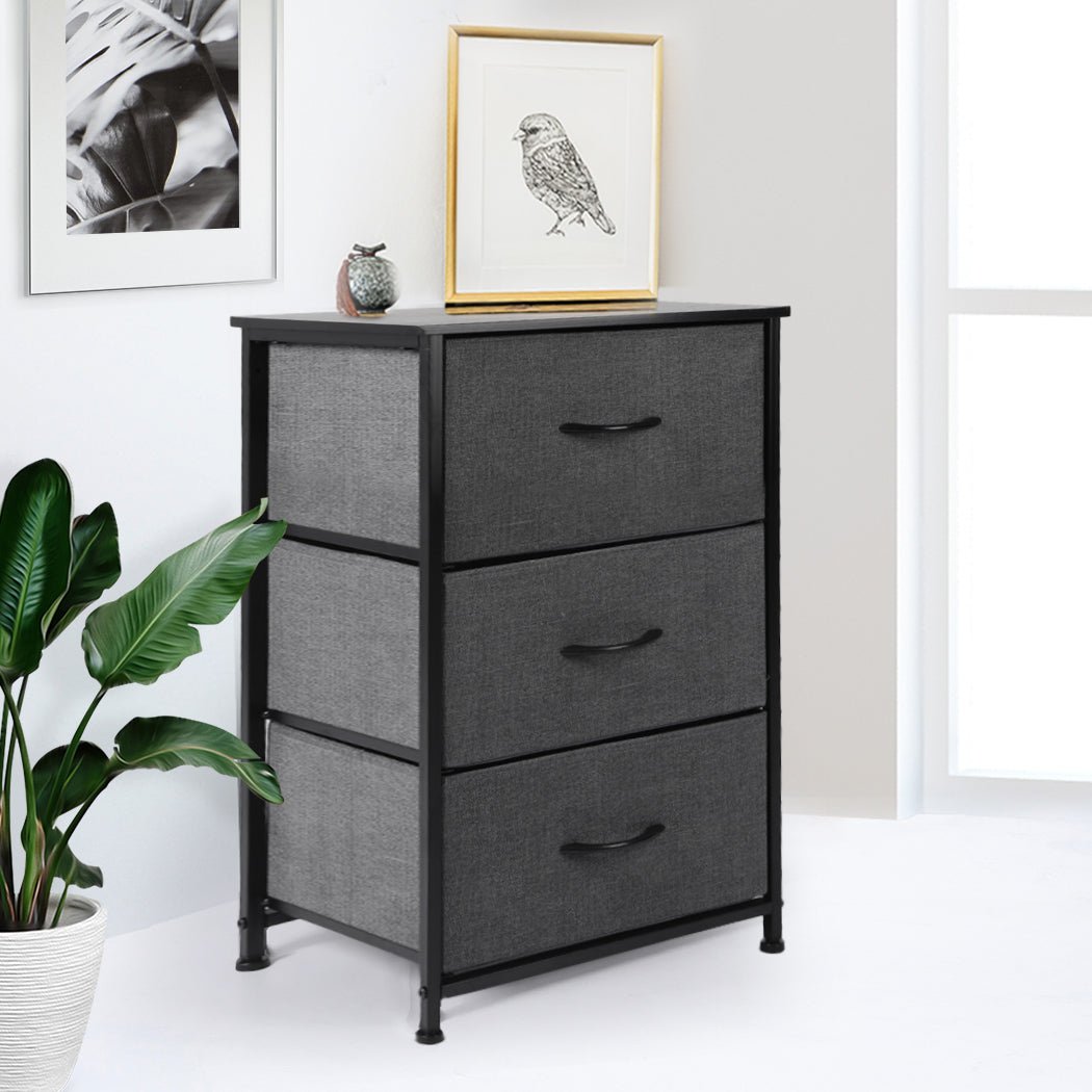 NNEIDS Levede Storage Cabinet Tower Chest Dark Grey - UrbanNest Co