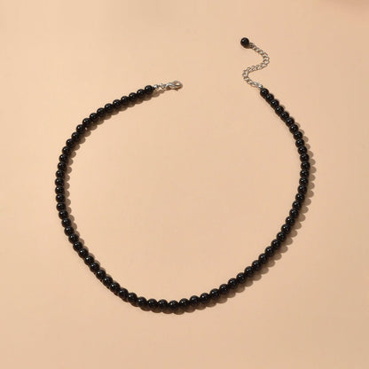 Short Black Beads Necklace Pearl Choker Wholesale Price Jewellery Accessories - UrbanNest Co