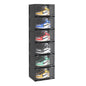 SOGA 6 Tier Black Portable Shoe Organiser Sneaker Footwear Folding Plastic Bin Stackable Storage Box with Magnetic Door - UrbanNest Co
