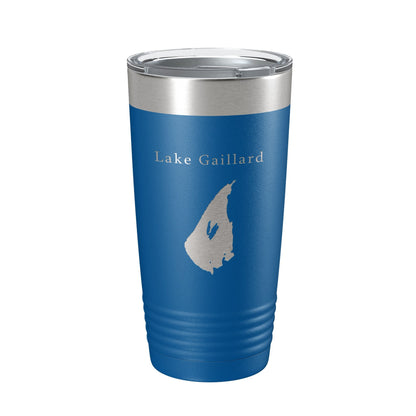 Lake Gaillard Map Tumbler Travel Mug Insulated Laser Engraved Coffee Cup Connecticut 20 oz - UrbanNest Co