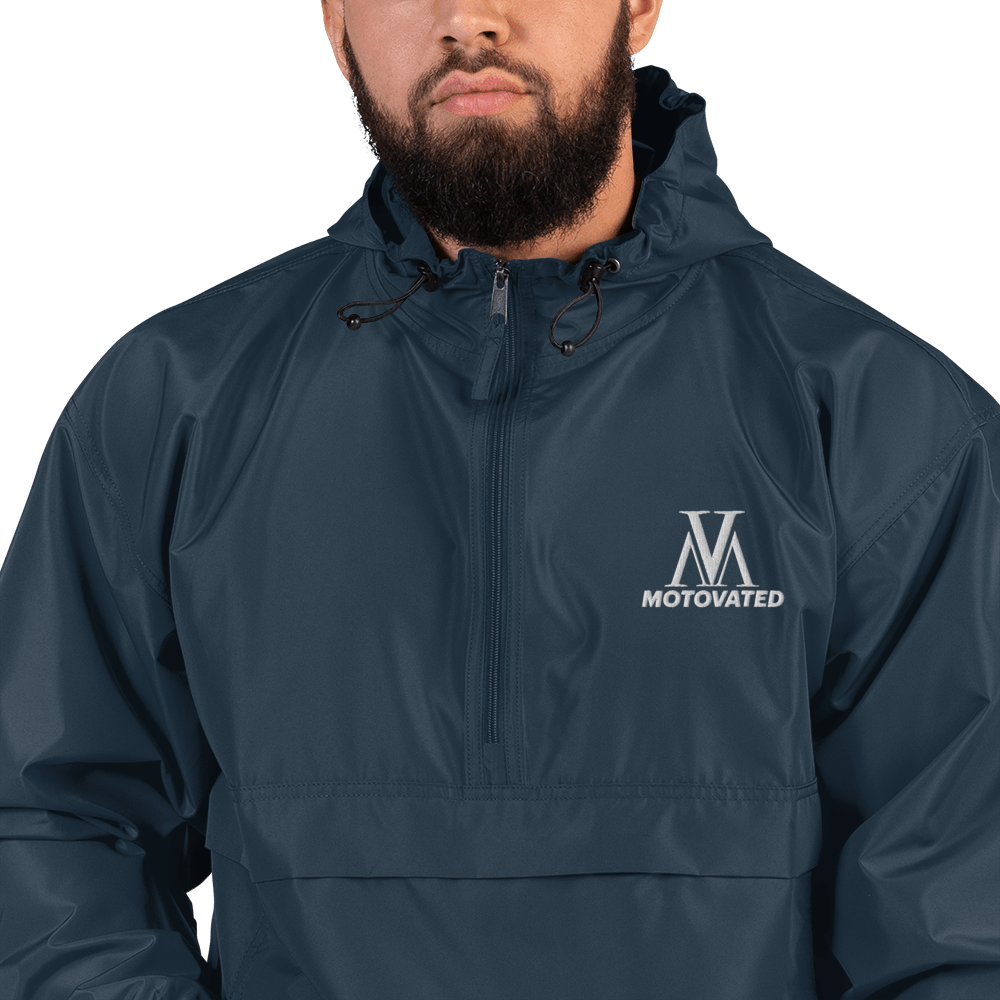 Embroidered Motovated Packable Jacket - UrbanNest Co