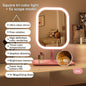 Large Square Rotating LED Makeup Mirror with Adjustable Lighting, 1~2PCS, Vanity Mirror for Girls Dormitory & Home Use - UrbanNest Co