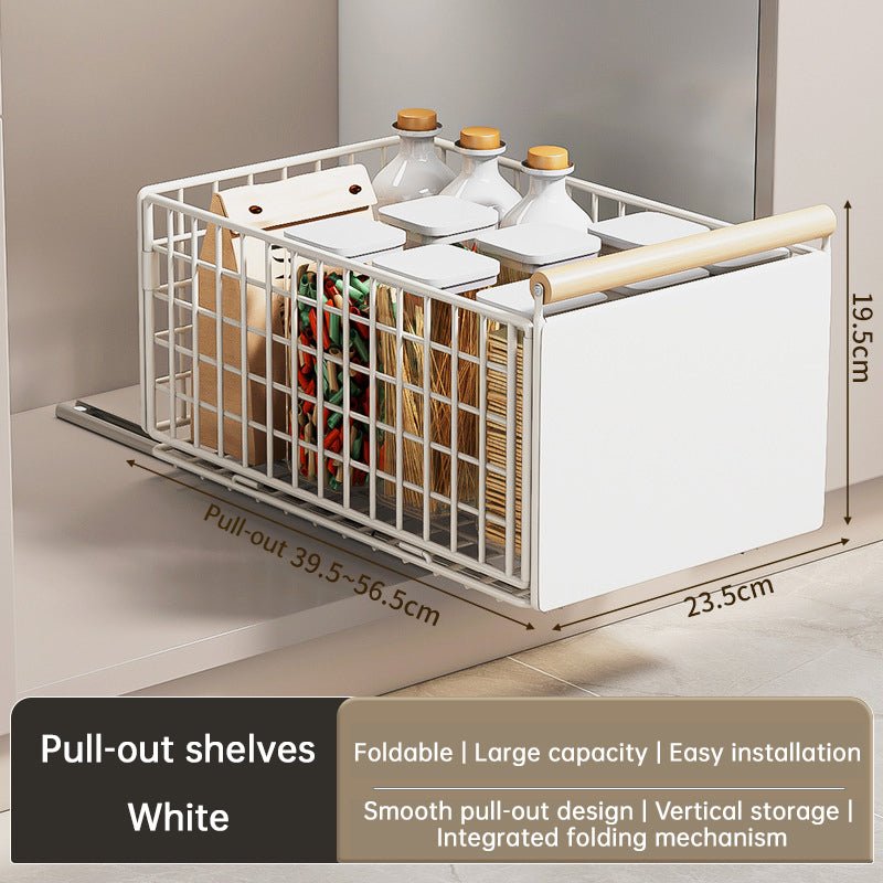 New Kitchen Pull - Out Cabinet Organizer, Sliding Rail Drawer for Spice and Bottle Storage - UrbanNest Co
