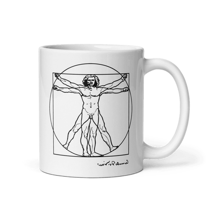 Leonardo Da Vinci, Vitruvian Man Sketch Mug - UrbanNest Co