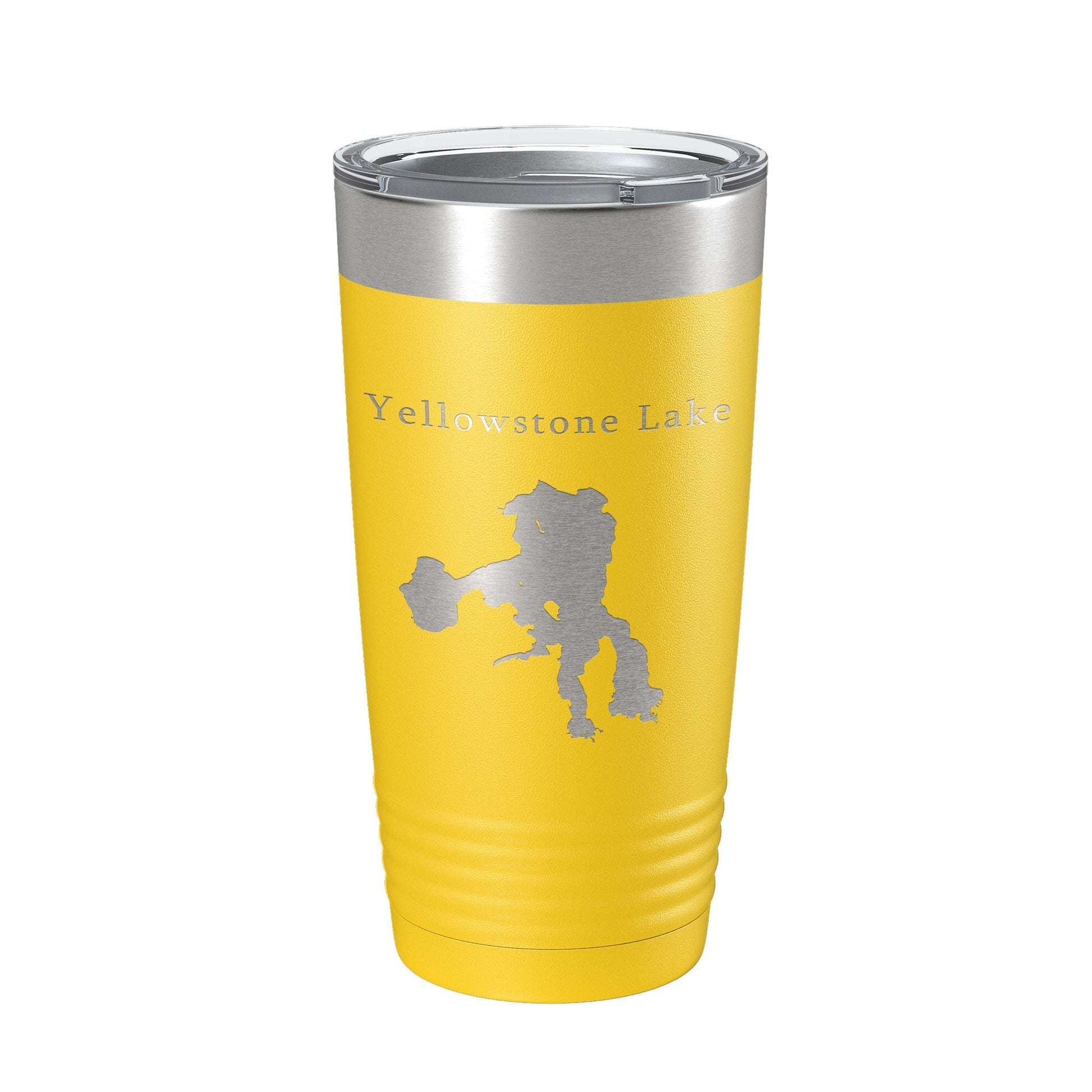 Yellowstone Lake Map Tumbler Travel Mug Insulated Laser Engraved Coffee Cup Wyoming 20 oz - UrbanNest Co