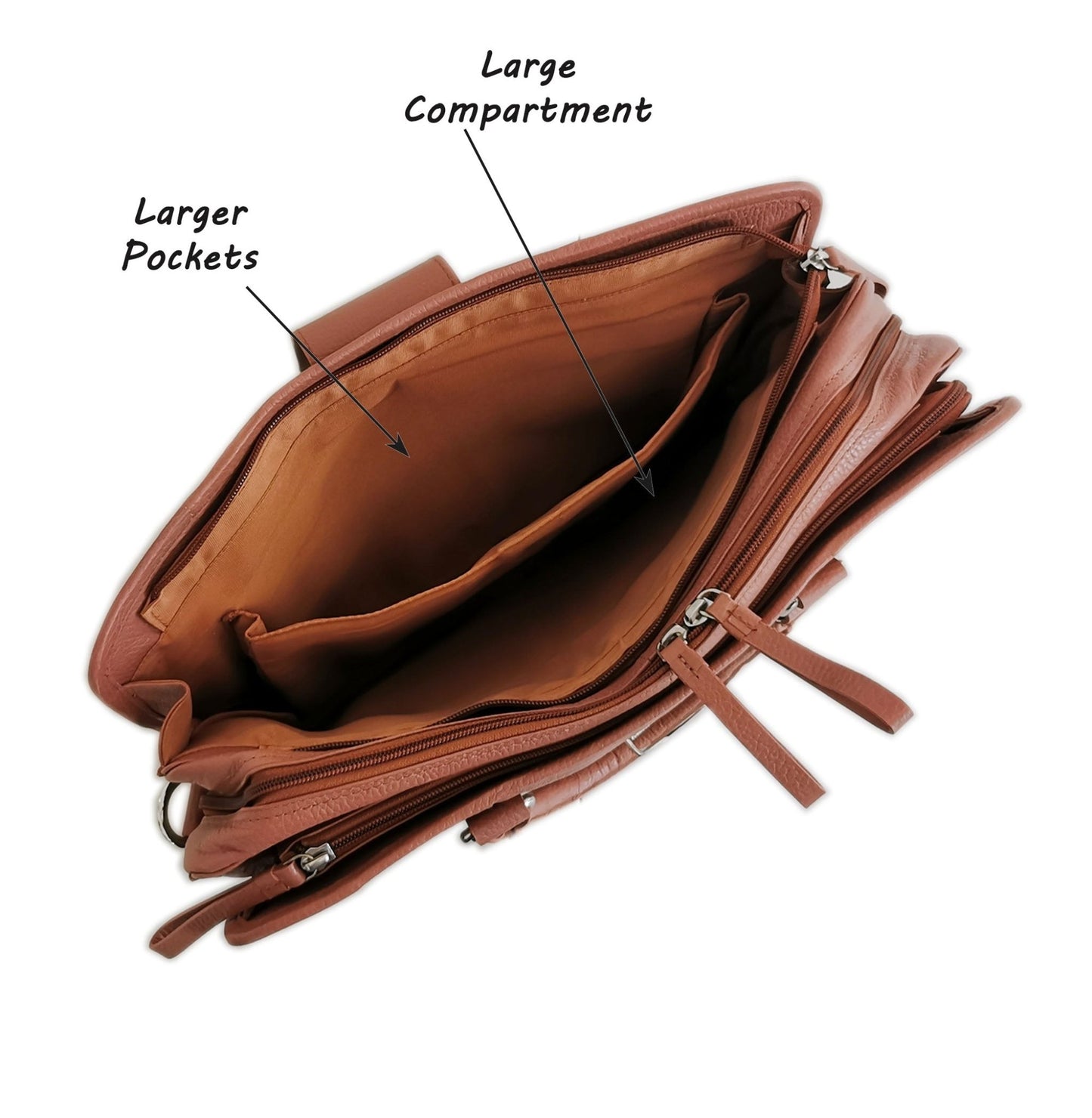 Leather Briefcase, Brown - UrbanNest Co