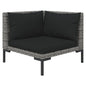NNEVL 9 Piece Garden Lounge Set with Cushions Poly Rattan Dark Grey - UrbanNest Co